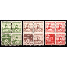 Dybbøl Mølle. 3 x fireblokke. Postfriske.